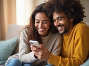 a couple using our app